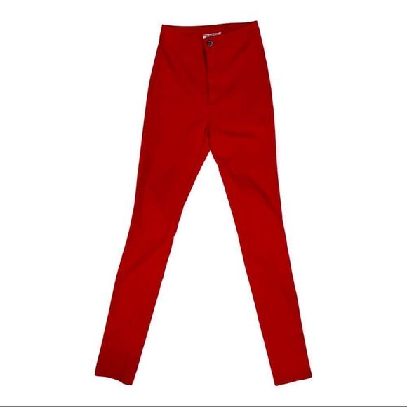 Red Medium Size 7 Size 9 High Waist Stretchy Jeans - Picture 8 of 10